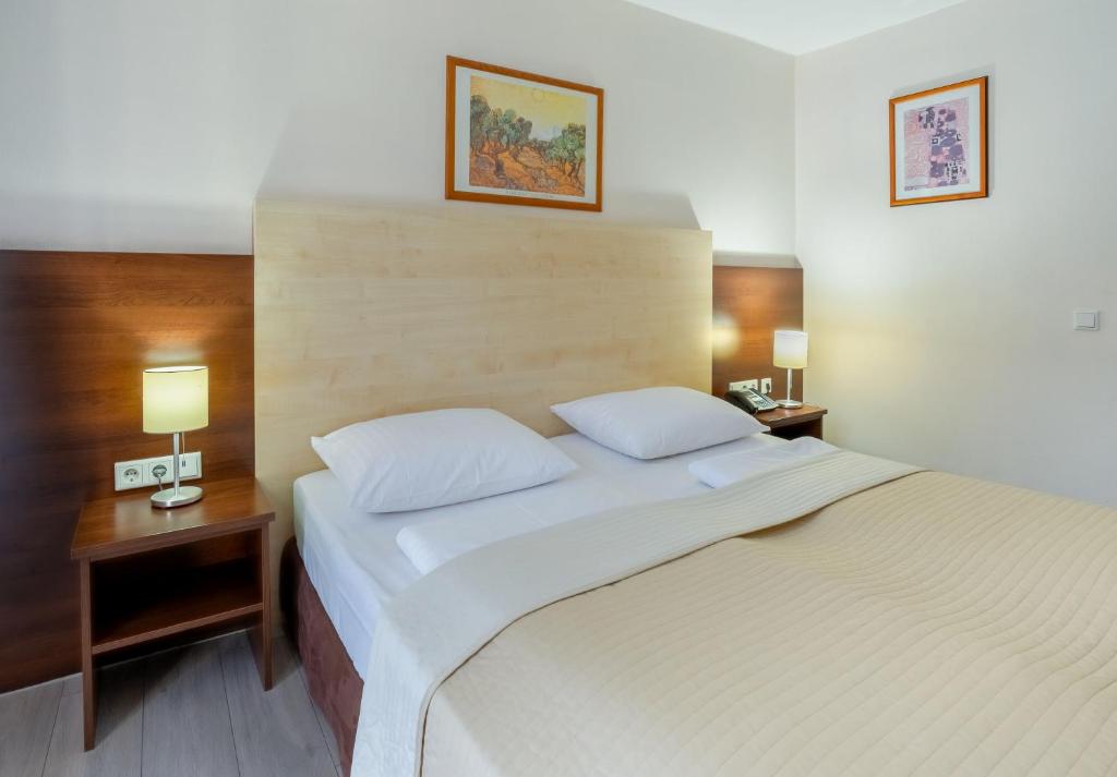 Postel nebo postele na pokoji v ubytování Hotel Astor