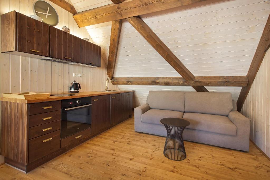 Η κουζίνα ή μικρή κουζίνα στο Apartmány Šupina