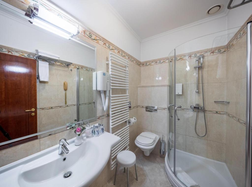Koupelna v ubytování Hotel Waldinger