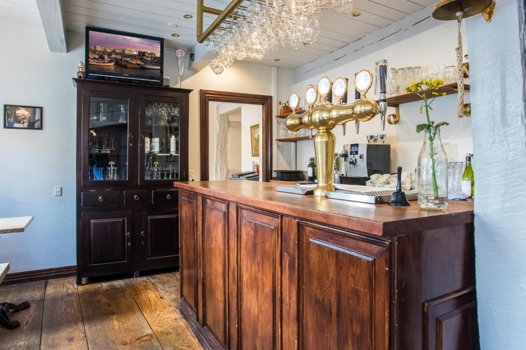 Lounge nebo bar v ubytování Hotel Postgaarden i Mariager