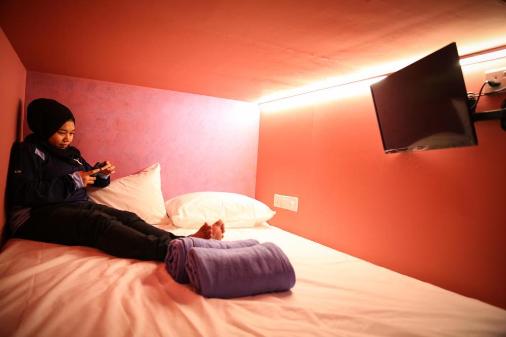 TV a/nebo společenská místnost v ubytování TBS Rest & Go Transit Motel
