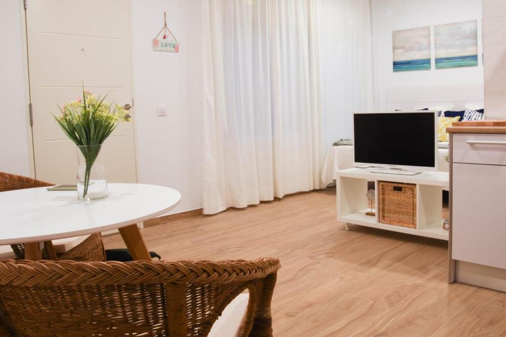 TV a/nebo společenská místnost v ubytování LUNA