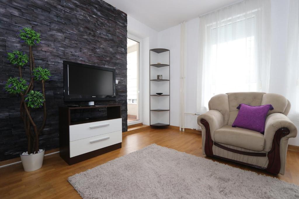 TV a/nebo společenská místnost v ubytování Clean&Cozy Apartments Novi Beograd
