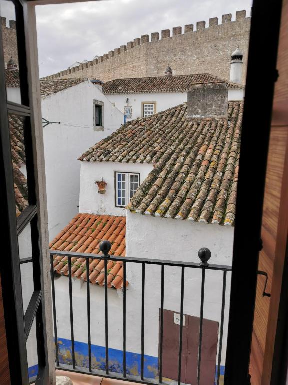 a view from a window of a building at Hostel Argonauta in Óbidos