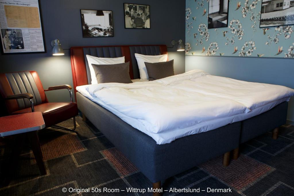 Postel nebo postele na pokoji v ubytování Wittrup Motel