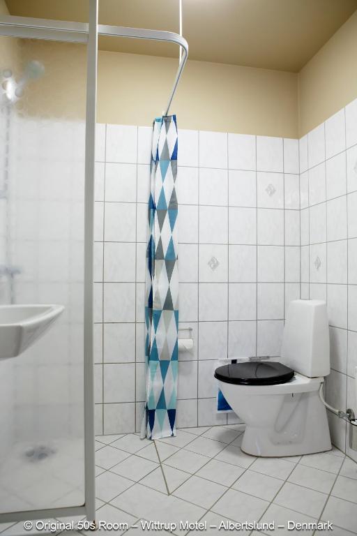 Koupelna v ubytování Wittrup Motel