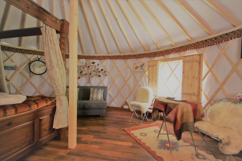 Wall Eden Farm - Luxury Log Cabins and Glamping - Yurt - Lake View
