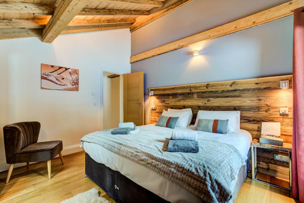 Postel nebo postele na pokoji v ubytování Chalet Rubicon