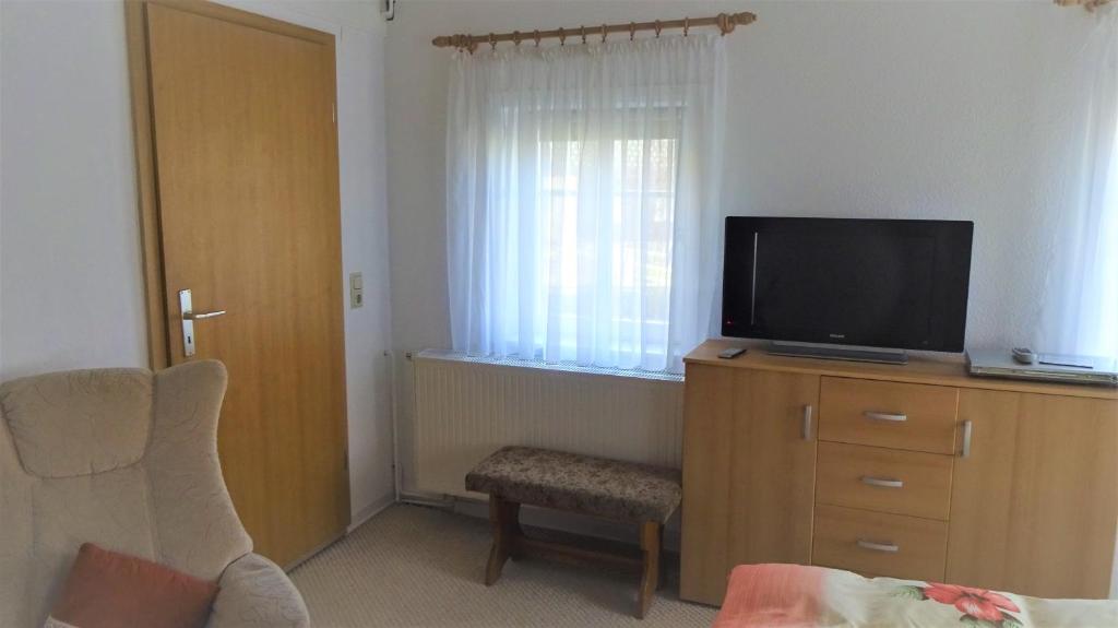 TV a/nebo společenská místnost v ubytování Privatzimmer Lehmann