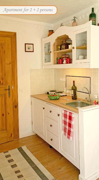 Kuchyň nebo kuchyňský kout v ubytování B B Guesthouse TIHANY