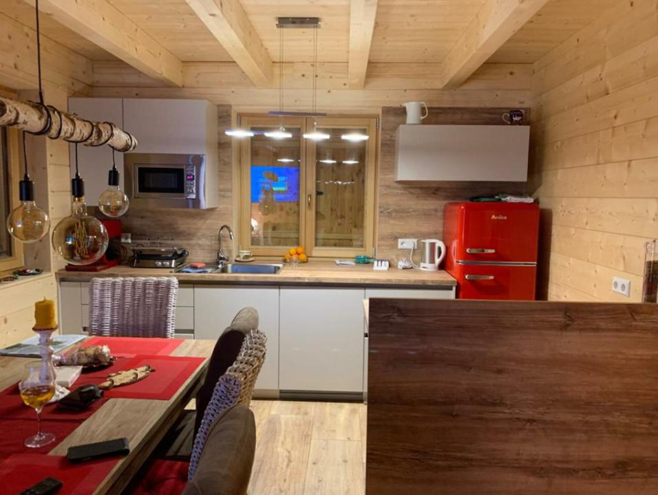 Kuchyň nebo kuchyňský kout v ubytování Chalet Die Berghexn