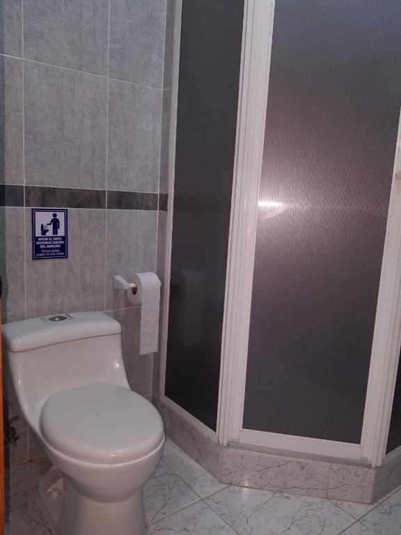 Koupelna v ubytování Hotel Soberao