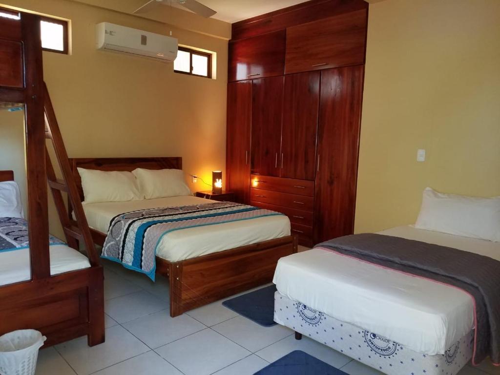 Postel nebo postele na pokoji v ubytování Hotel Soberao