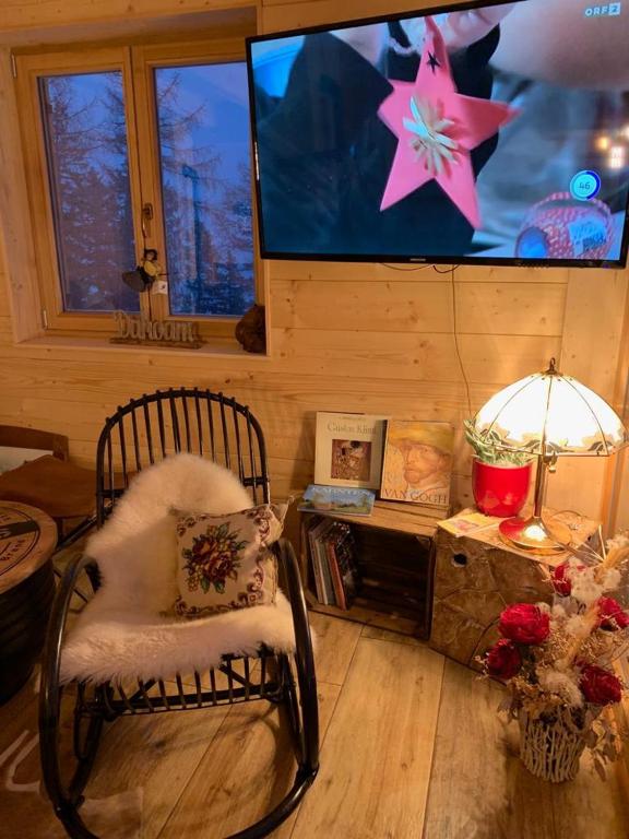 Posezení v ubytování Chalet Die Berghexn