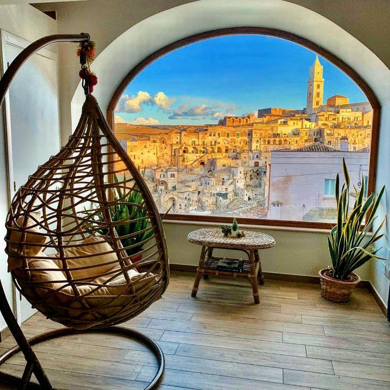 Výhľad na mesto Matera alebo výhľad na mesto priamo z dovolenkového domu