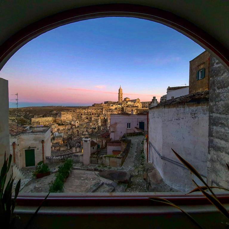 Výhľad na mesto Matera alebo výhľad na mesto priamo z dovolenkového domu