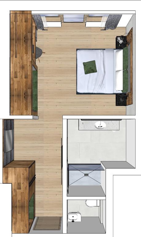 Kuchyň nebo kuchyňský kout v ubytování Hotel Rose