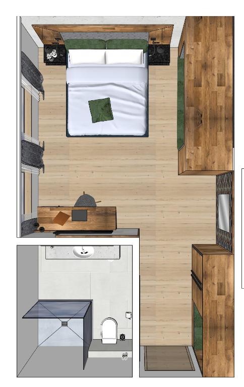 Kuchyň nebo kuchyňský kout v ubytování Hotel Rose