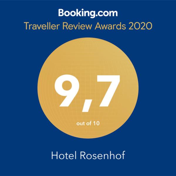 Certifikát, hodnocení, plakát nebo jiný dokument vystavený v ubytování Boutiquehotel Villa Rosenhof
