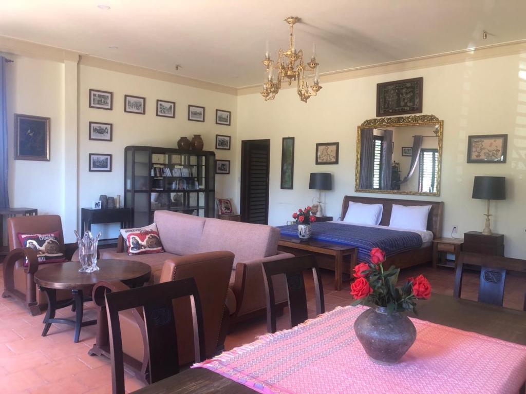 Posezení v ubytování Ivory Falls Villa