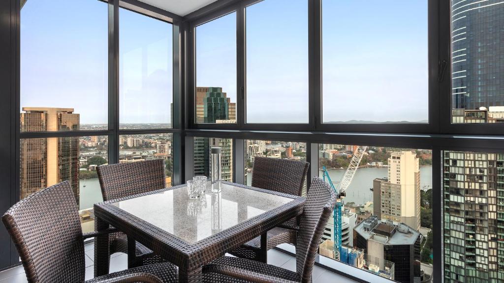 Balkón nebo terasa v ubytování Oaks Brisbane on Charlotte Suites