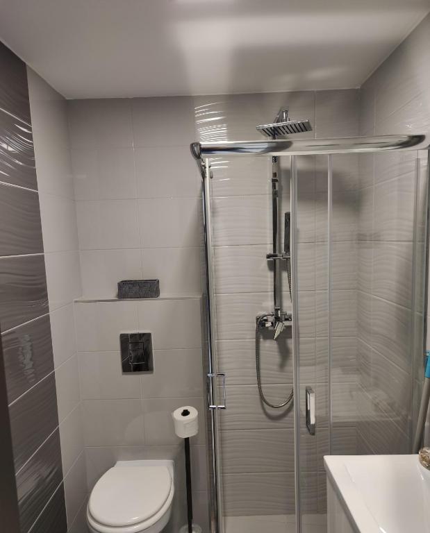 Koupelna v ubytování AQUA SOLAR APARTMANHÁZ