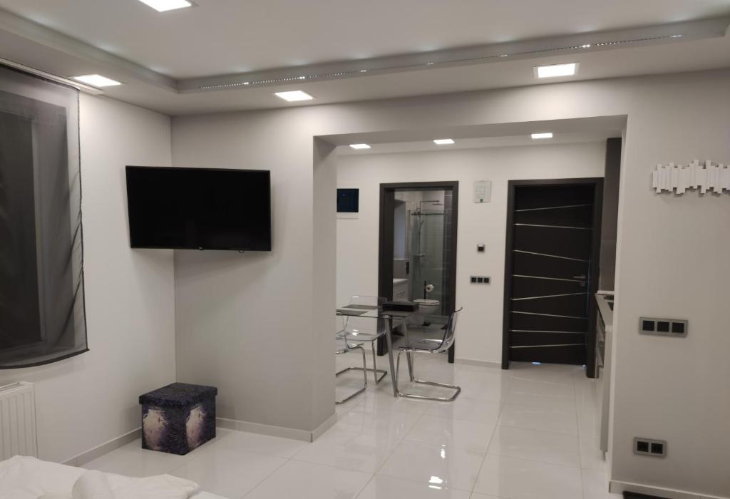 TV a/nebo společenská místnost v ubytování AQUA SOLAR APARTMANHÁZ