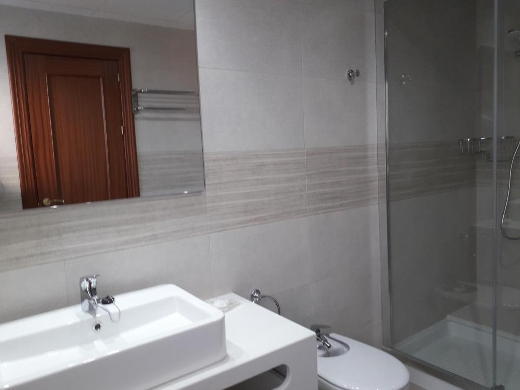Koupelna v ubytování Hotel Goya