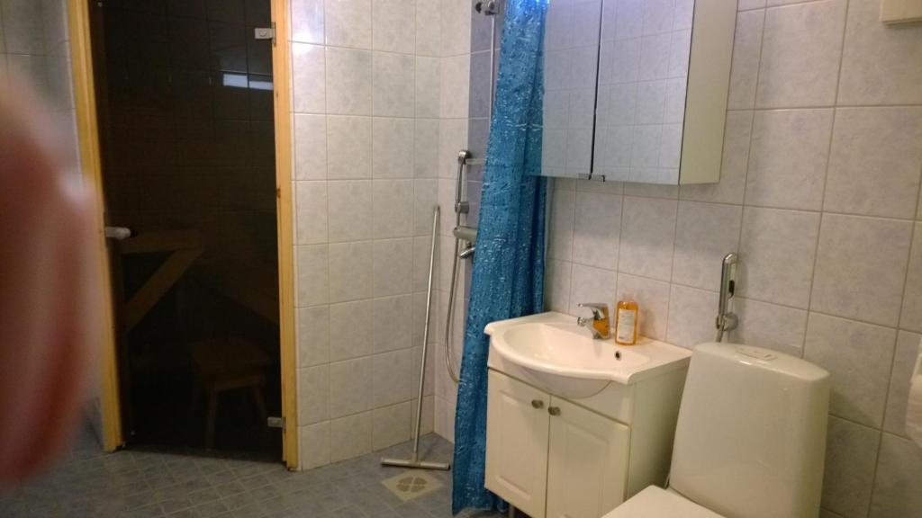 Koupelna v ubytování Ruskalinna Apartments