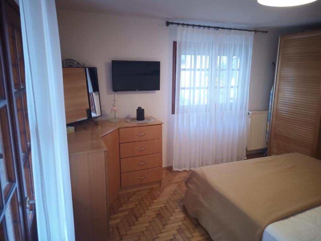 Telewizja i/lub zestaw kina domowego w obiekcie Plateia Apartments (Katerina)