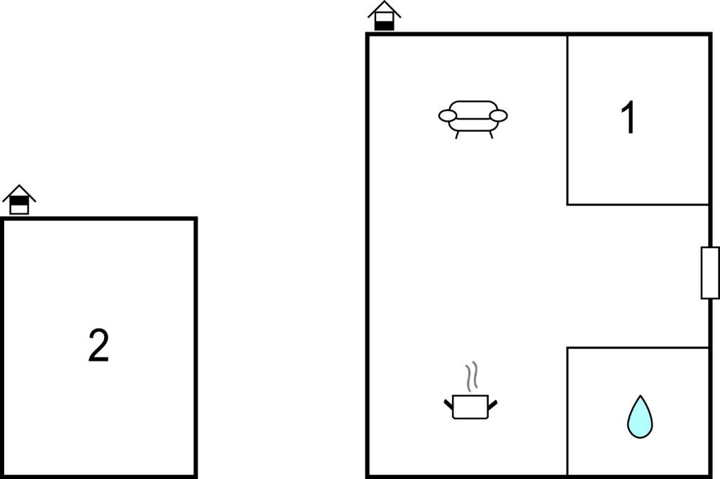 een set van twee diagrammen met de verhoudingen van een pot en een beker bij Stunning Home In Sysslebck With 2 Bedrooms And Wifi in Sysslebäck