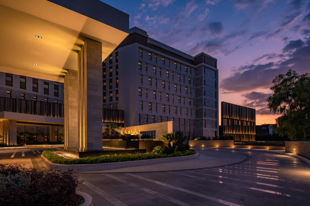 a rendering of a building at night at Amara - Sea Your Only View™ in Limassol