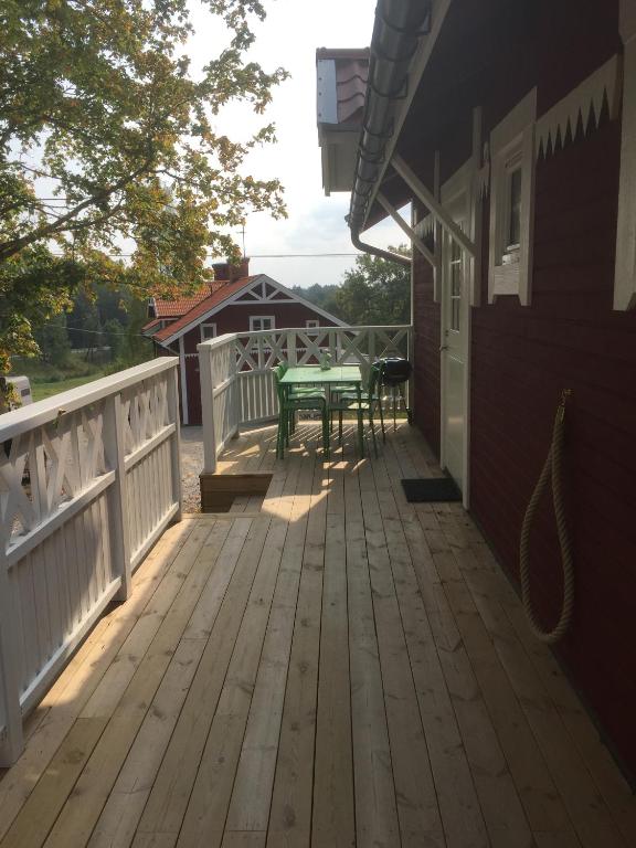 Balkón nebo terasa v ubytování Bränntorps Gård