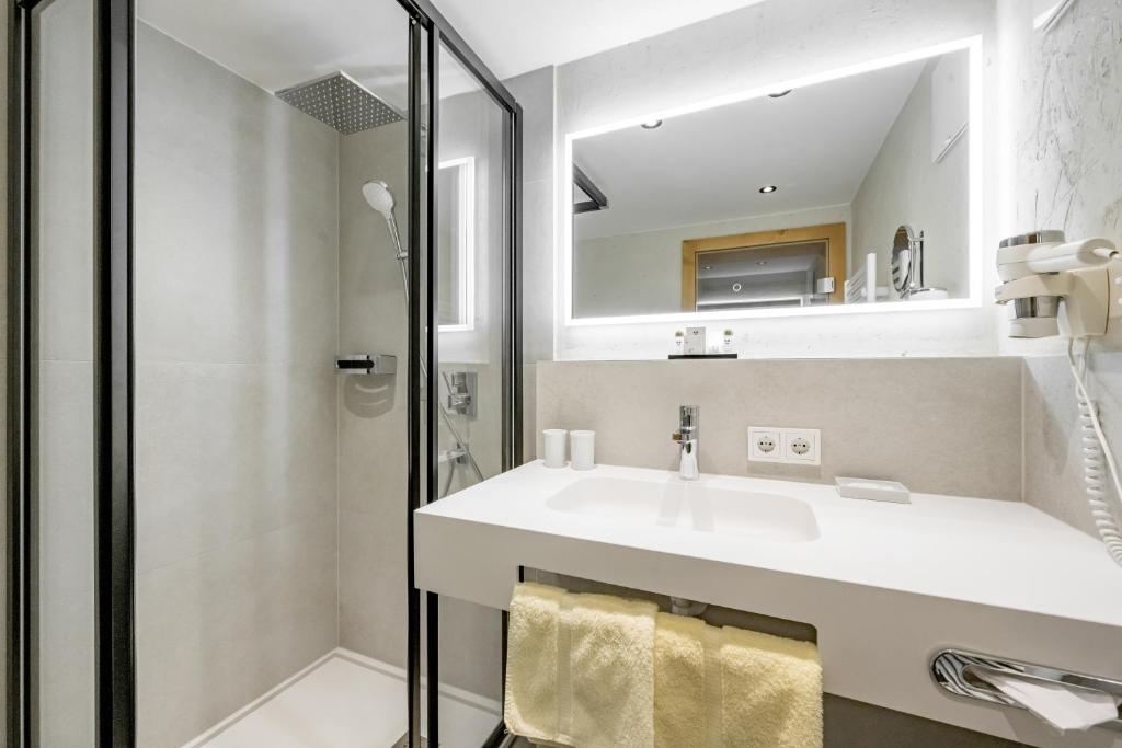 Koupelna v ubytování Hotel Regina
