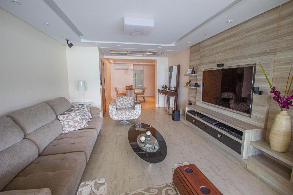  Apartamento Les Vagues - Alto estilo de frente para o mar no Guarujá