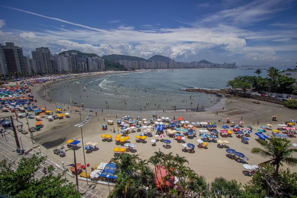  Apartamento Les Vagues - Alto estilo de frente para o mar no Guarujá
