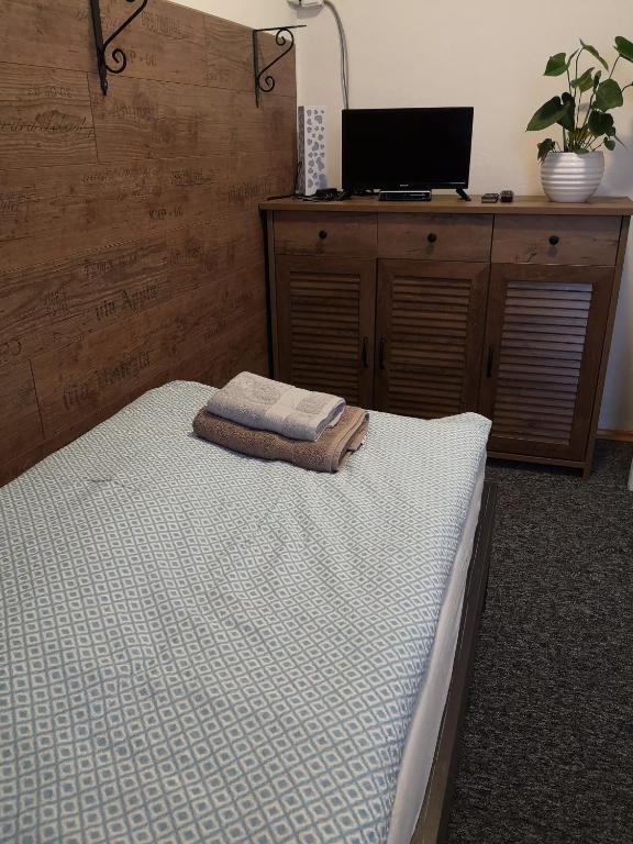Letto o letti in una camera di Penzion Zázrifka