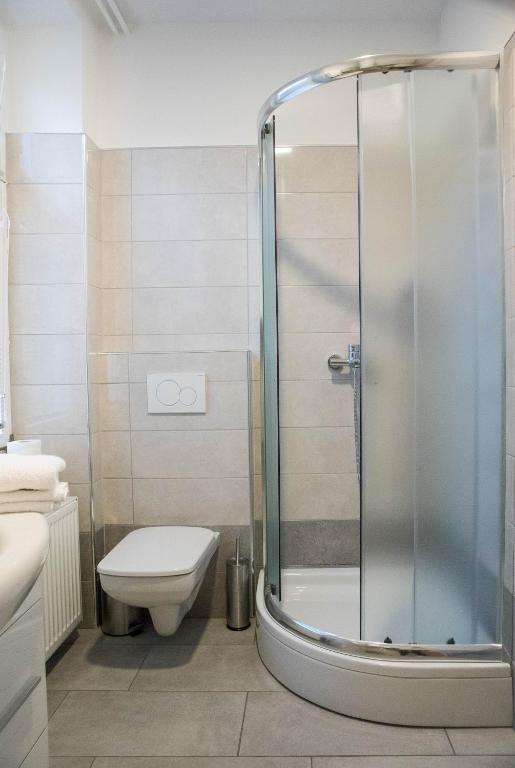 Koupelna v ubytování Jantar Apartmaji