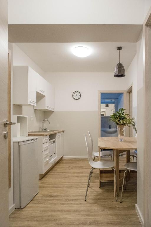 Kuchyň nebo kuchyňský kout v ubytování Jantar Apartmaji
