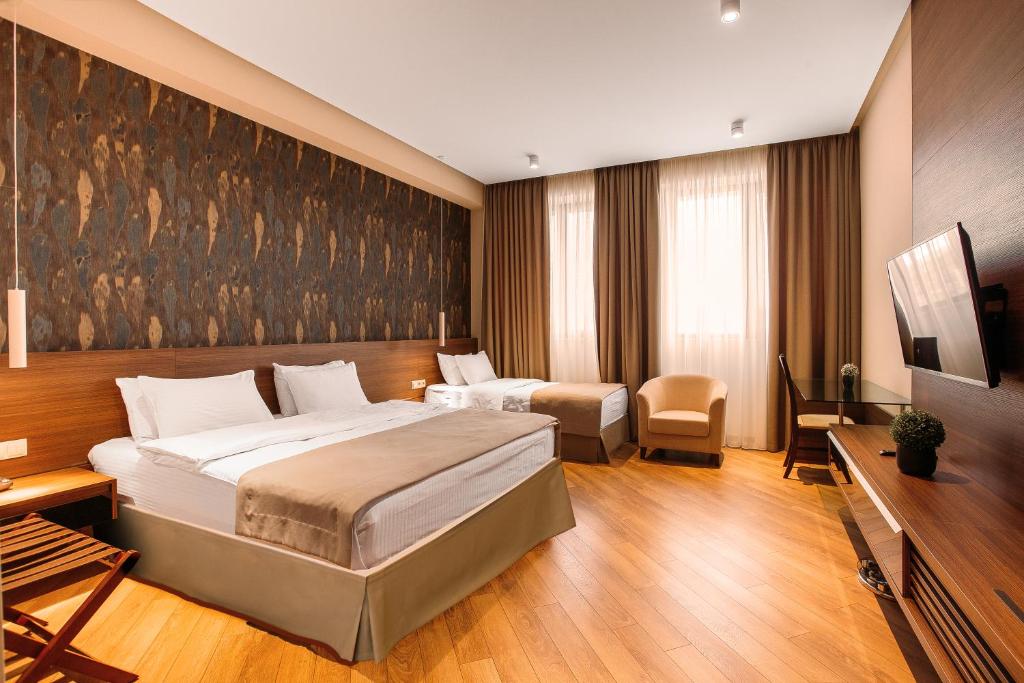 TV a/nebo společenská místnost v ubytování Hotel Tbilisi Tower