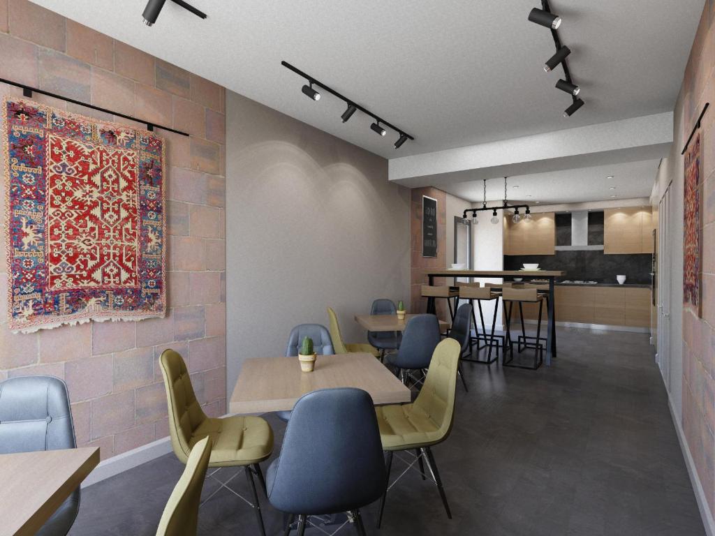 Kuchyň nebo kuchyňský kout v ubytování Andor Hotel