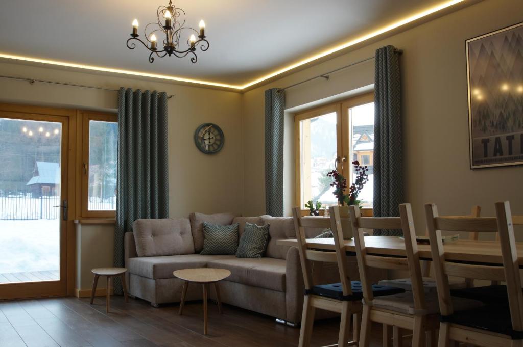 Posedenie v ubytovaní domek nad potokiem