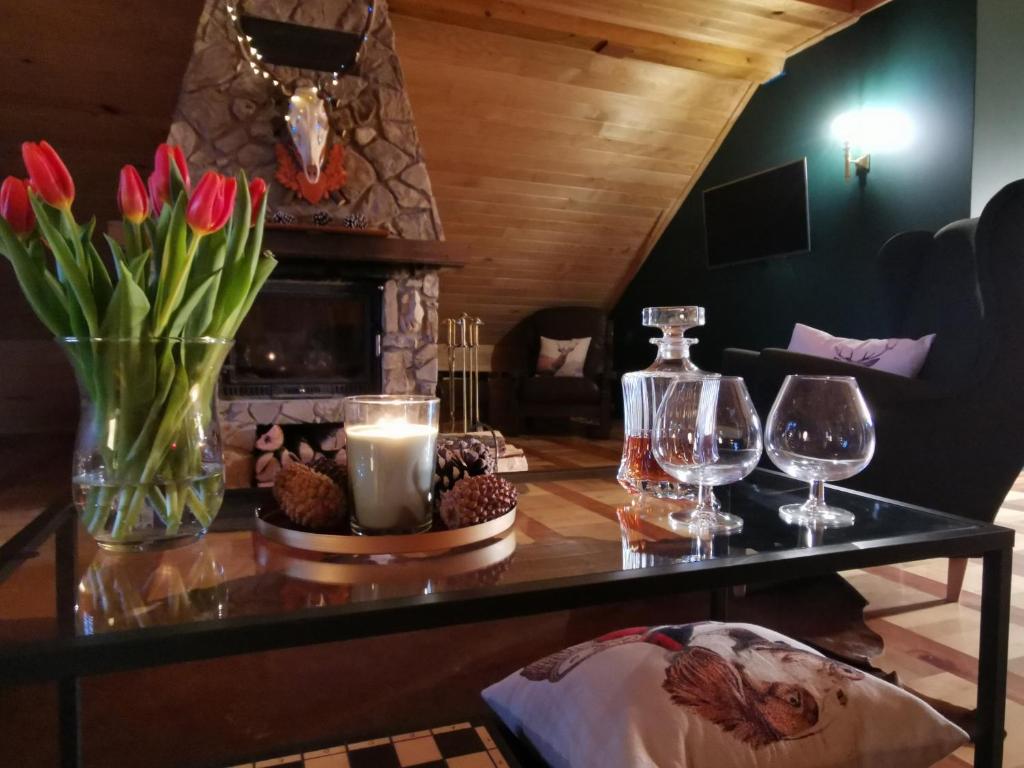 Nápoje v ubytovaní Ośrodek VolfCamp Kwaszenina