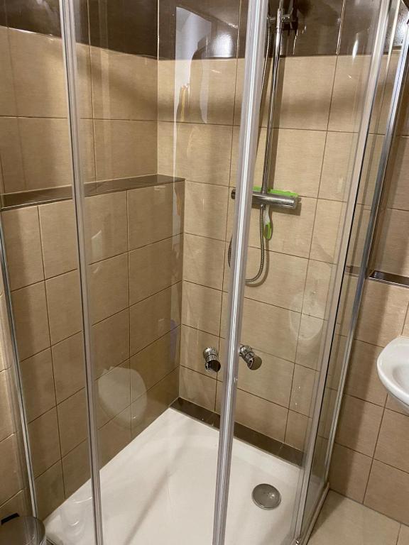 Koupelna v ubytování Apartmány Míra