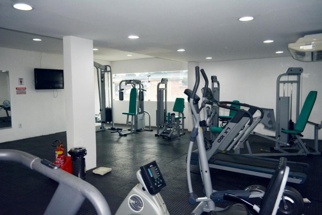 Fitness centrum a/nebo fitness zařízení v ubytování Hotel Áster