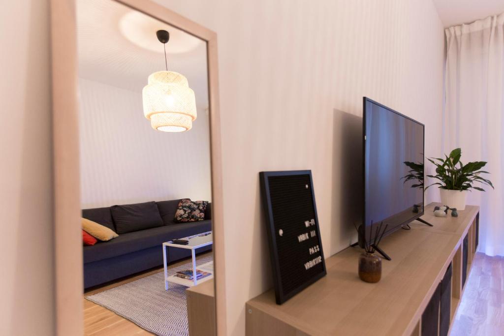 TV a/nebo společenská místnost v ubytování apt.vrbik