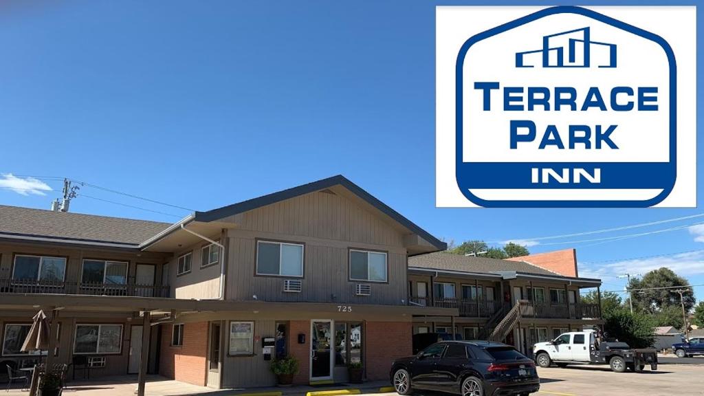 a building with a sign that reads terrace park inn at Terrace Park Inn in Fort Morgan