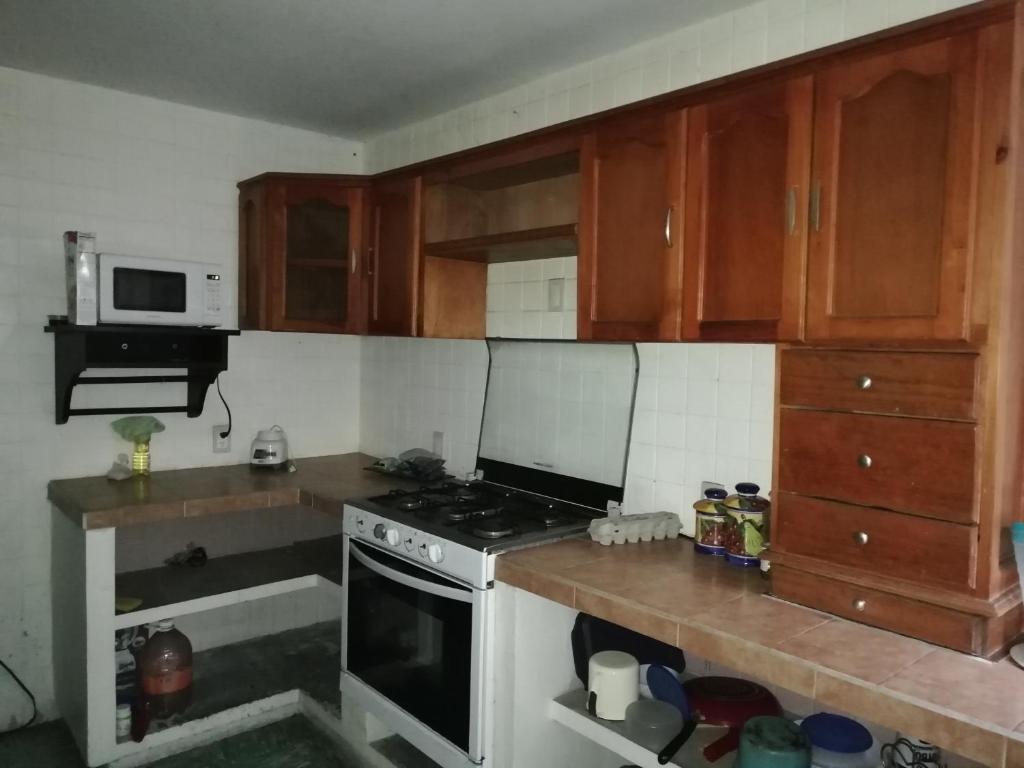 Kuchyň nebo kuchyňský kout v ubytování Posada de Vick