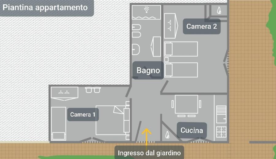 Plan piętra w obiekcie Cascina Cliternia