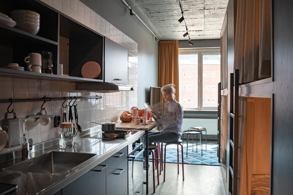 Kuchyň nebo kuchyňský kout v ubytování Mornington Hotel Bromma